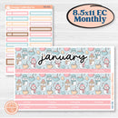 Winter Snowman Kit | 8.5 x 11 Erin Condren Monthly Planner Kit Stickers | Frosted | KIT-362-X