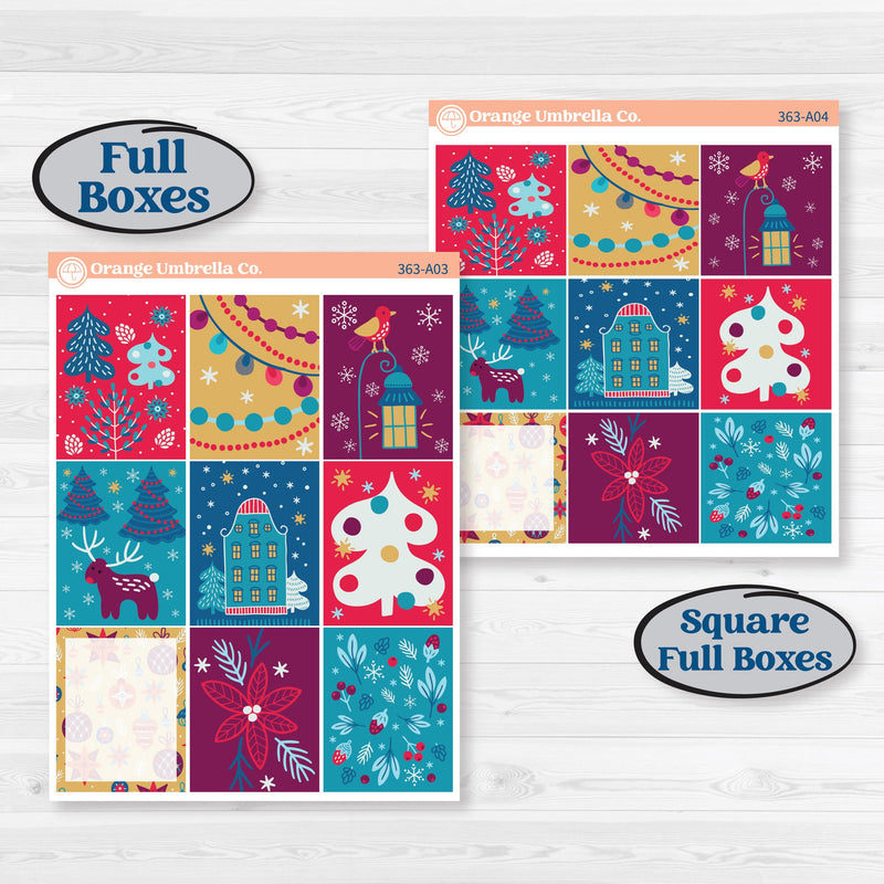 Winter Scene January Kit | Weekly Sticker Kit for Vertical Planners like Erin Condren | Snow Much Fun | KIT-363-A