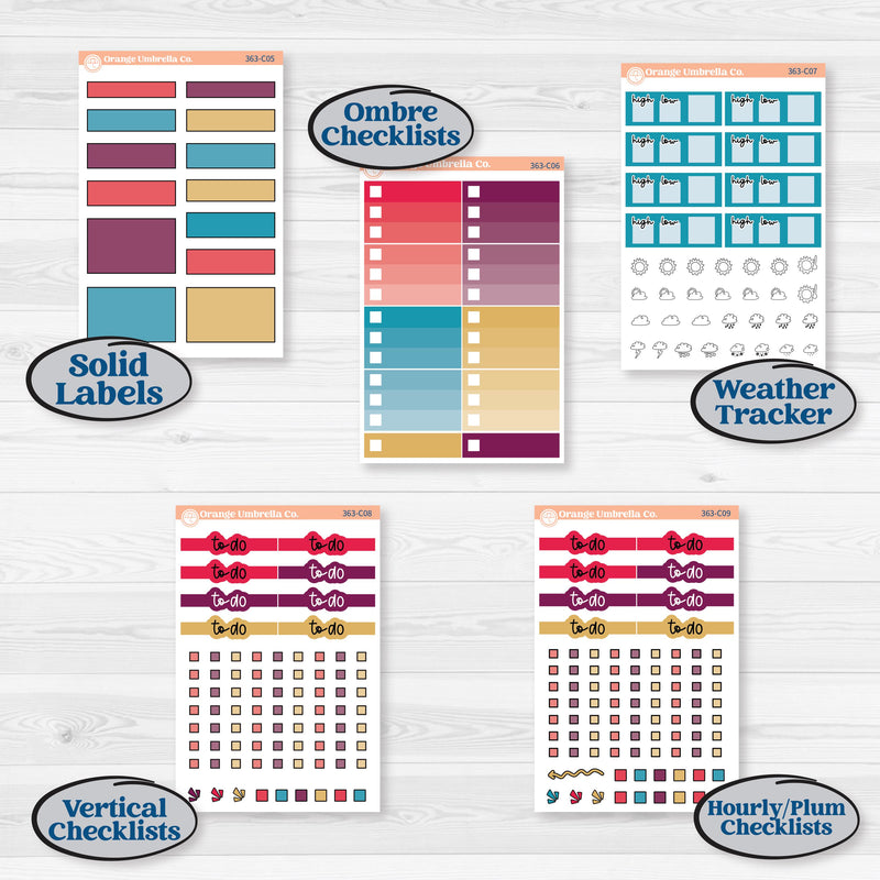 Winter Scene January Kit | Weekly Add-On Labels Planner Kit Stickers | Snow Much Fun | KIT-363-C