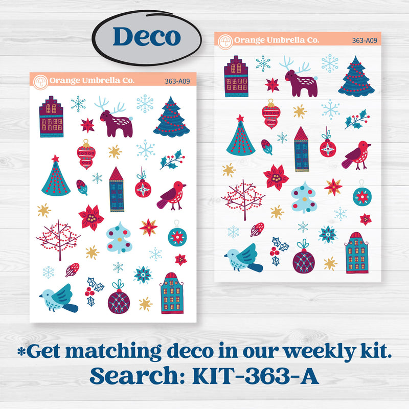 Winter Scene January Kit | Journaling Kit Planner Stickers | Snow Much Fun | KIT-363-D