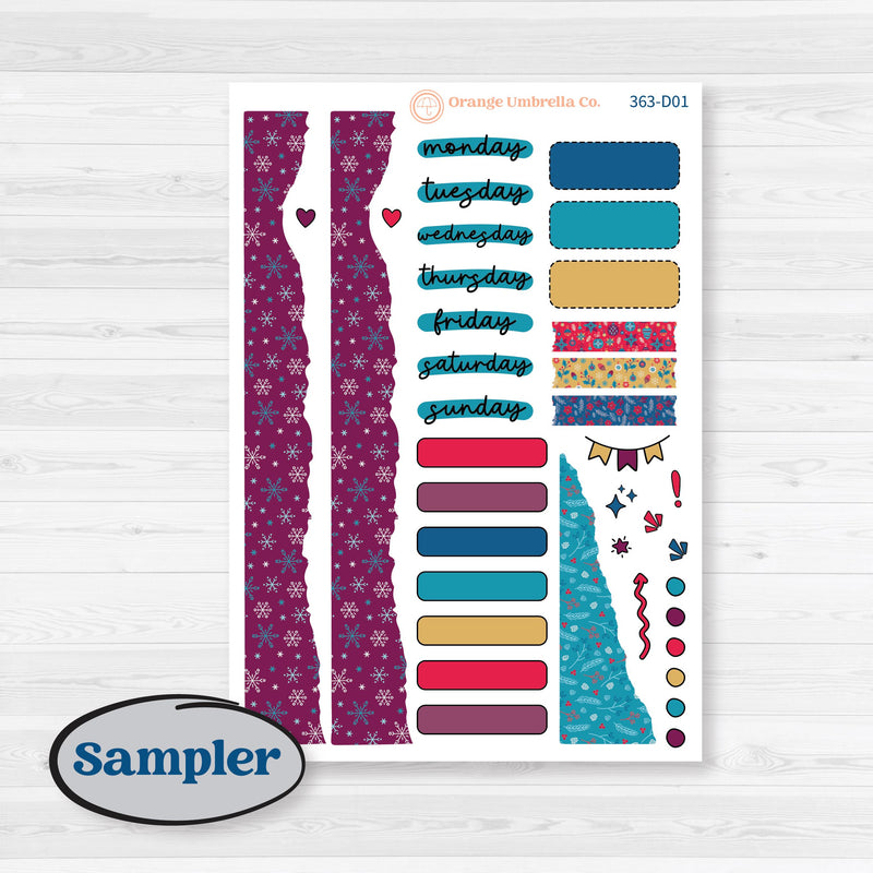 Winter Scene January Kit | Journaling Kit Planner Stickers | Snow Much Fun | KIT-363-D