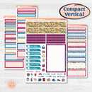 Winter Scene January Kit | A5 Compact Vertical Planner Kit Stickers for Erin Condren | Snow Much Fun | KIT-363-G