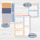 Folk Winter Animal | 7x9 Plum Daily Planner Kit Stickers | Snow Globe | KIT-364-P