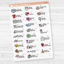 February Wacky Holidays Script Planner Stickers | F17 | E-322