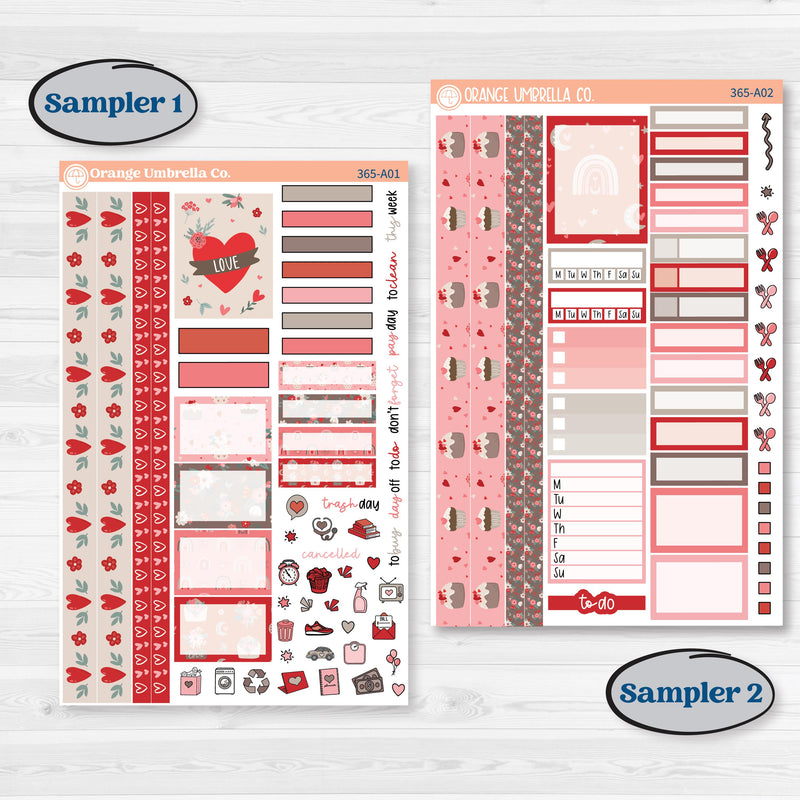 Valentine's Day Kit | Weekly Sticker Kit for Vertical Planners like Erin Condren | Special Delivery | KIT-365-A