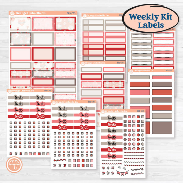 Valentine's Day Kit | Weekly Add-On Labels Planner Kit Stickers | Special Delivery | KIT-365-C