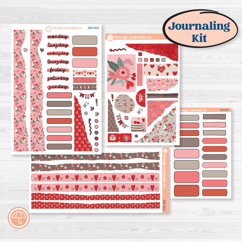 Valentine's Day Kit | Journaling Kit Planner Stickers | Special Delivery | KIT-365-D