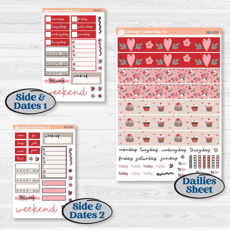 Valentine's Day Kit | Hobonichi Cousin Weekly & Daily Planner Kit Stickers | Special Delivery | KIT-365-E