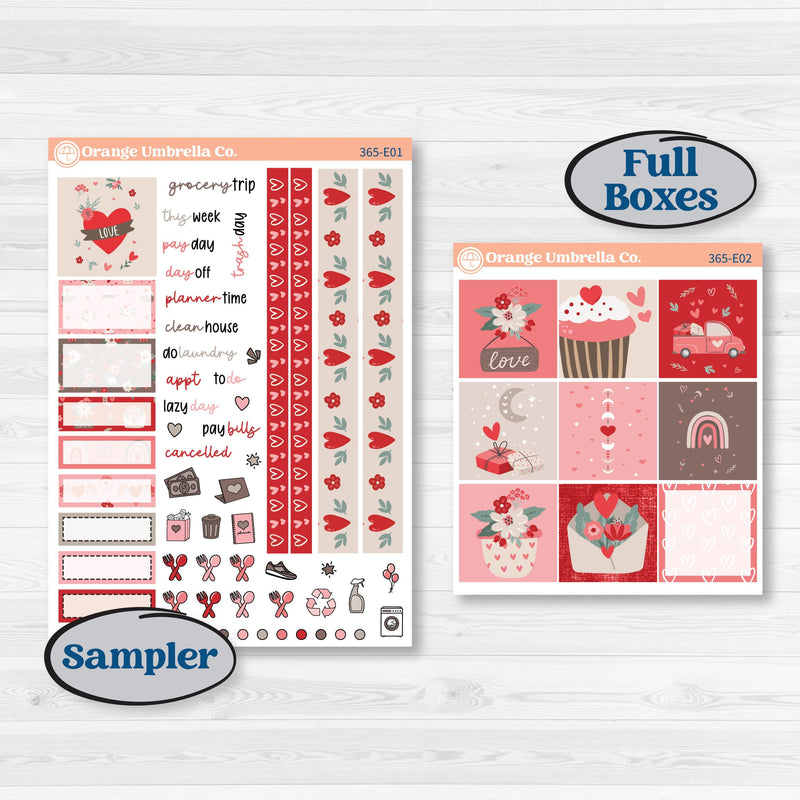 Valentine's Day Kit | Hobonichi Cousin Weekly & Daily Planner Kit Stickers | Special Delivery | KIT-365-E