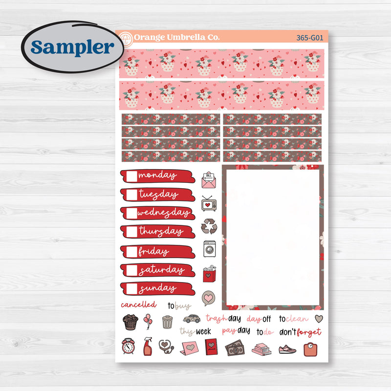 Valentine's Day Kit | A5 Compact Vertical Planner Kit Stickers for Erin Condren | Special Delivery | KIT-365-G