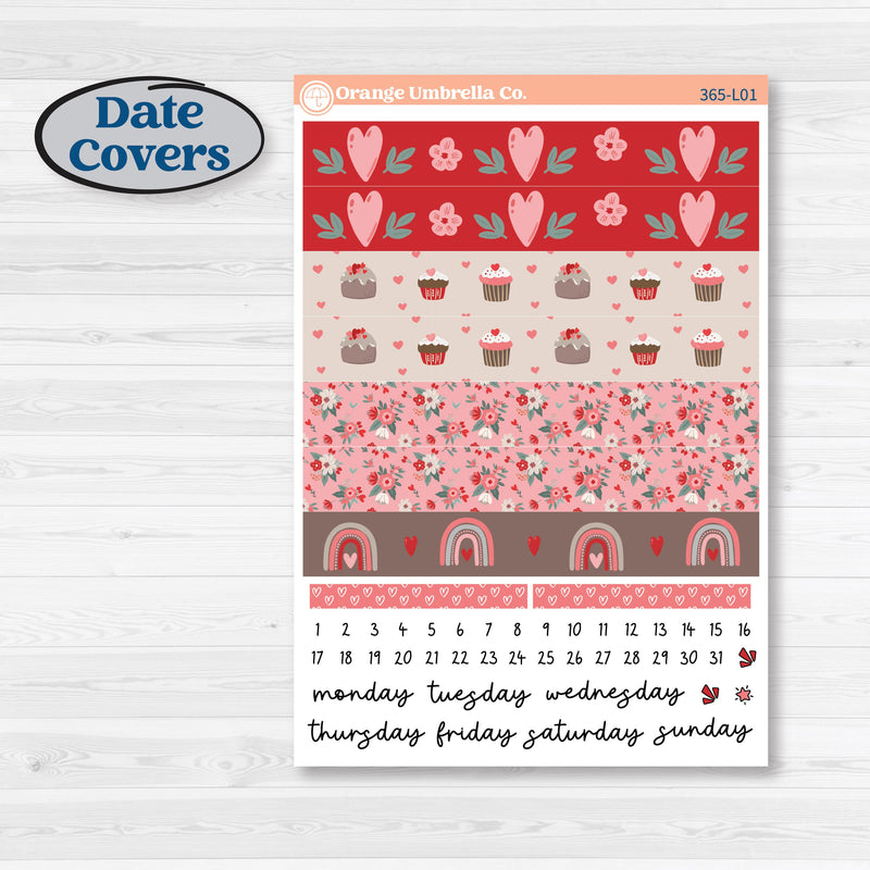 Valentine's Day Kit | A5 Daily Duo Planner Kit Stickers | Special Delivery | KIT-365-L