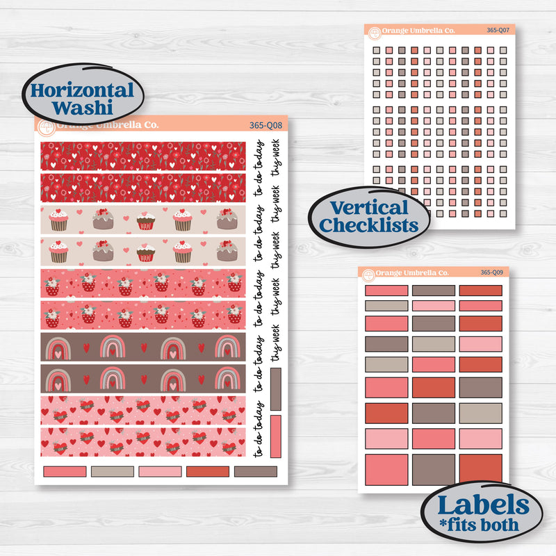 Valentine's Day Kit | Laurel Denise Standard Vertical & Horizontal Planner Kit Stickers | Special Delivery | KIT-365-Q