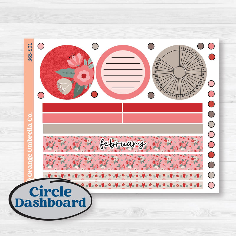 Valentine's Day Kit | A5 Plum Monthly & Dashboard Planner Kit Stickers | Special Delivery | KIT-365-S