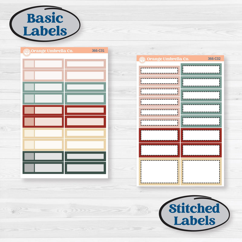 Red Floral Kit | Weekly Add-On Labels Planner Kit Stickers | Charming | KIT-366-C