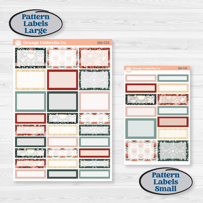 Red Floral Kit | Weekly Add-On Labels Planner Kit Stickers | Charming | KIT-366-C