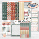 Red Floral Kit | 7x9 Erin Condren Daily Duo Planner Kit Stickers | Charming | KIT-366-M
