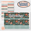Red Floral Kit | 8.5 x 11 Erin Condren Monthly Planner Kit Stickers | Charming | KIT-366-X