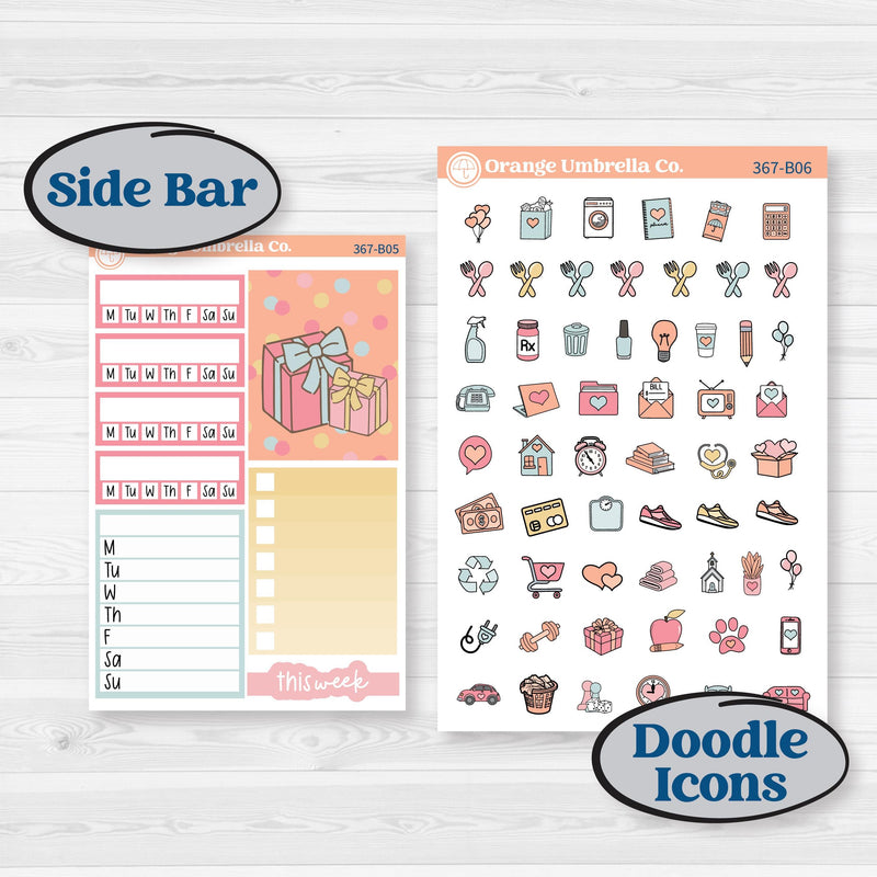 Birthday Planner Kit | Weekly Add-On Planner Kit Stickers | Give Them Cake | KIT-367-B