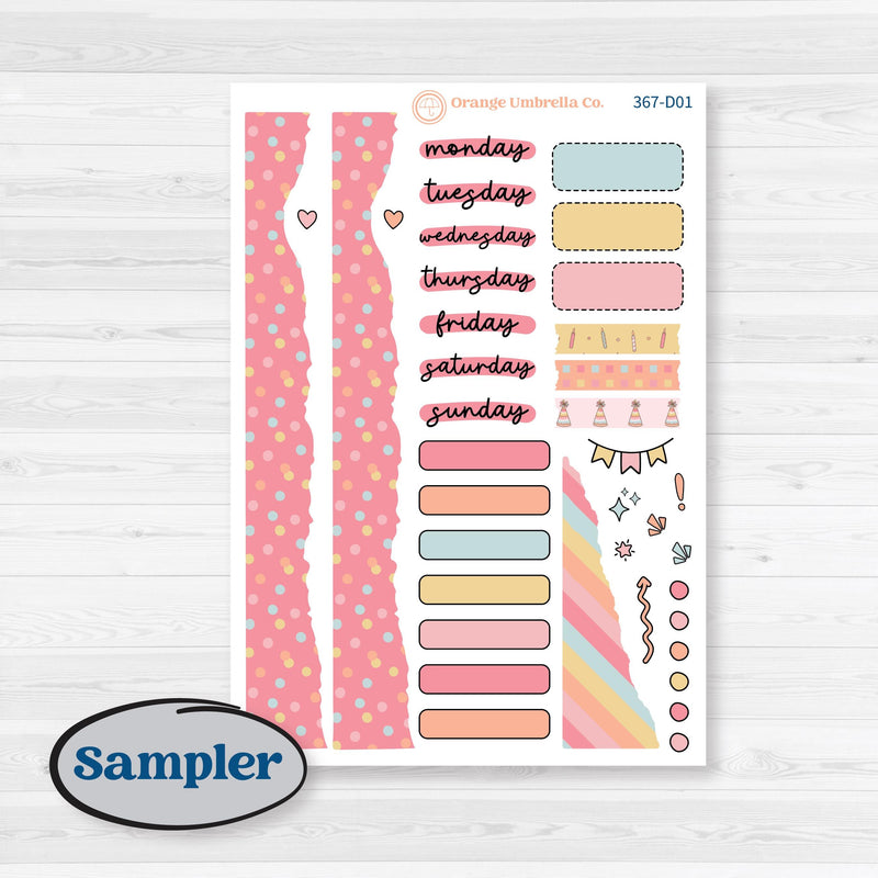 Birthday Planner Kit | Journaling Kit Planner Stickers | Give Them Cake | KIT-367-D