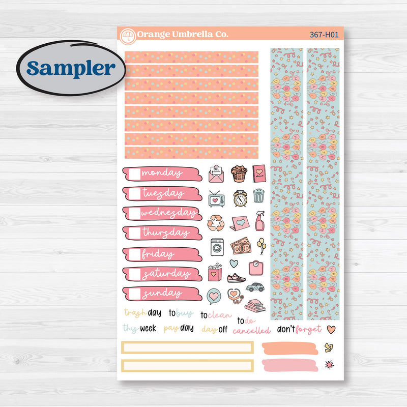 Birthday Planner Kit | 7x9 Compact Vertical Planner Kit Stickers | Give Them Cake | KIT-367-H