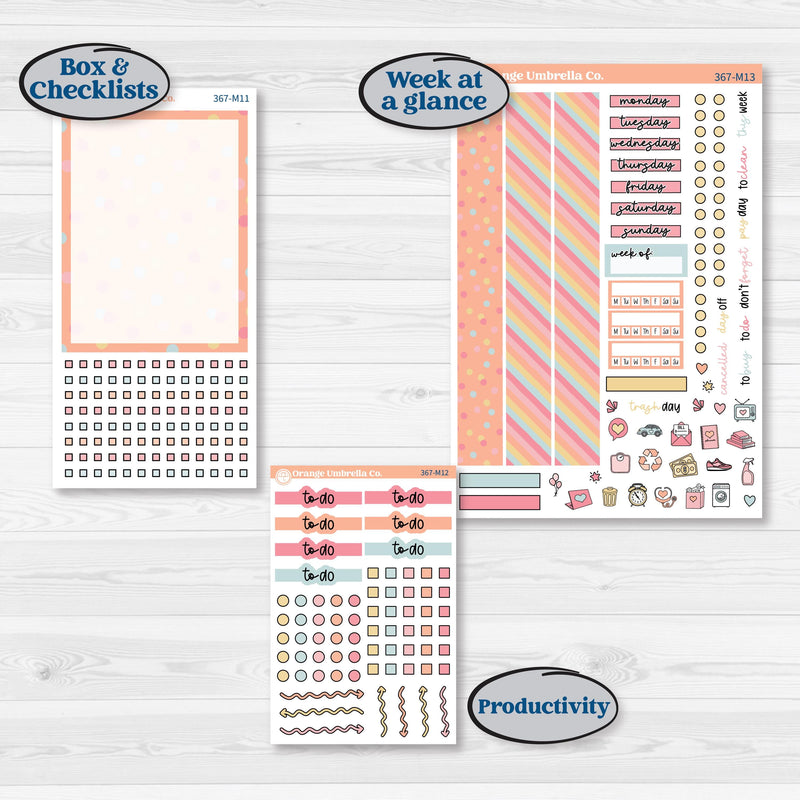 Birthday Planner Kit | 7x9 Erin Condren Daily Duo Planner Kit Stickers | Give Them Cake | KIT-367-M