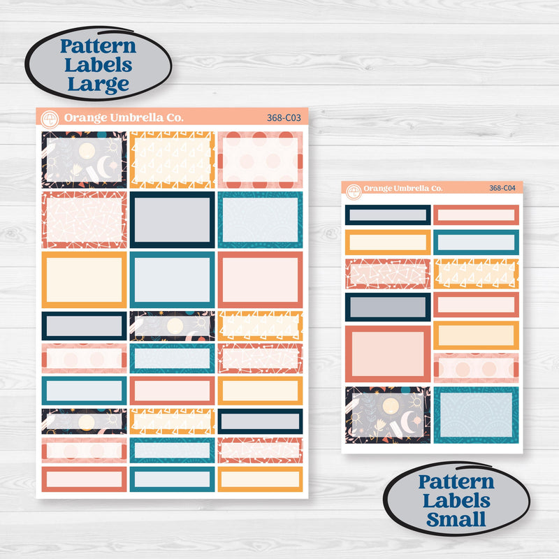 Celestial Star & Moon | Weekly Add-On Labels Planner Kit Stickers | Daydream | KIT-368-C