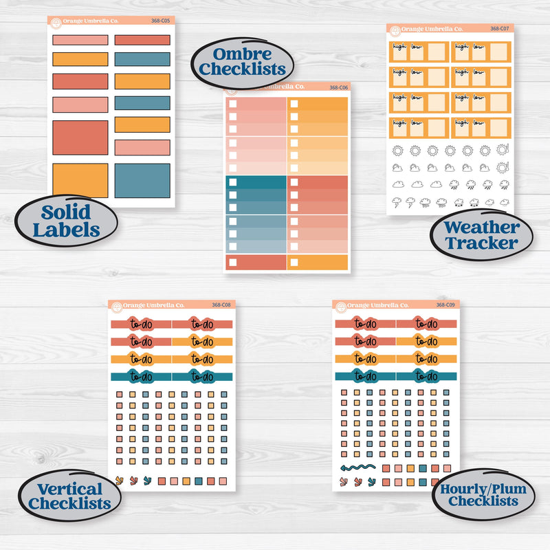 Celestial Star & Moon | Weekly Add-On Labels Planner Kit Stickers | Daydream | KIT-368-C