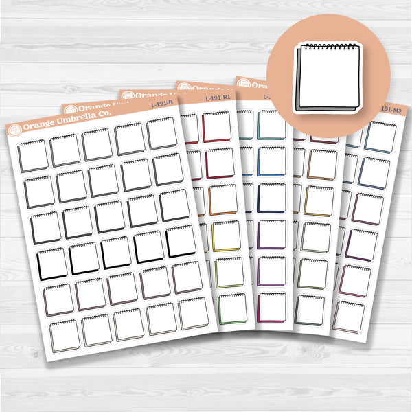 Hand-doodled Sticky Note Labels Planner Stickers | L-191