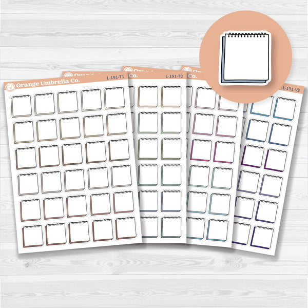 Hand-doodled Sticky Note Labels Planner Stickers | L-191