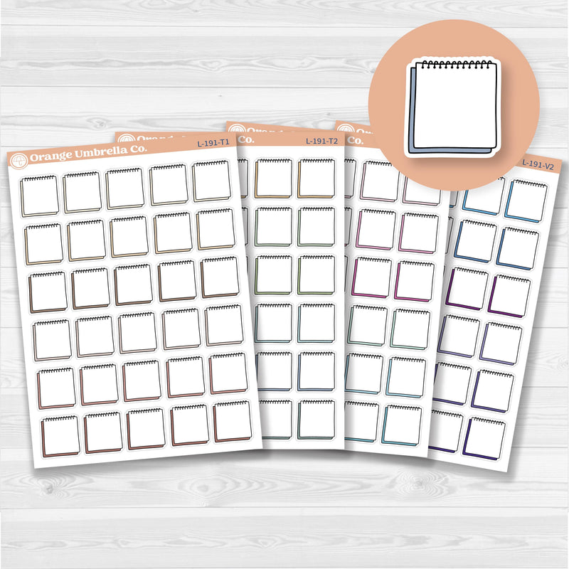 Hand-doodled Sticky Note Labels Planner Stickers | L-191