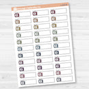 TV/Television Stitched Labels Planner Stickers | L-516
