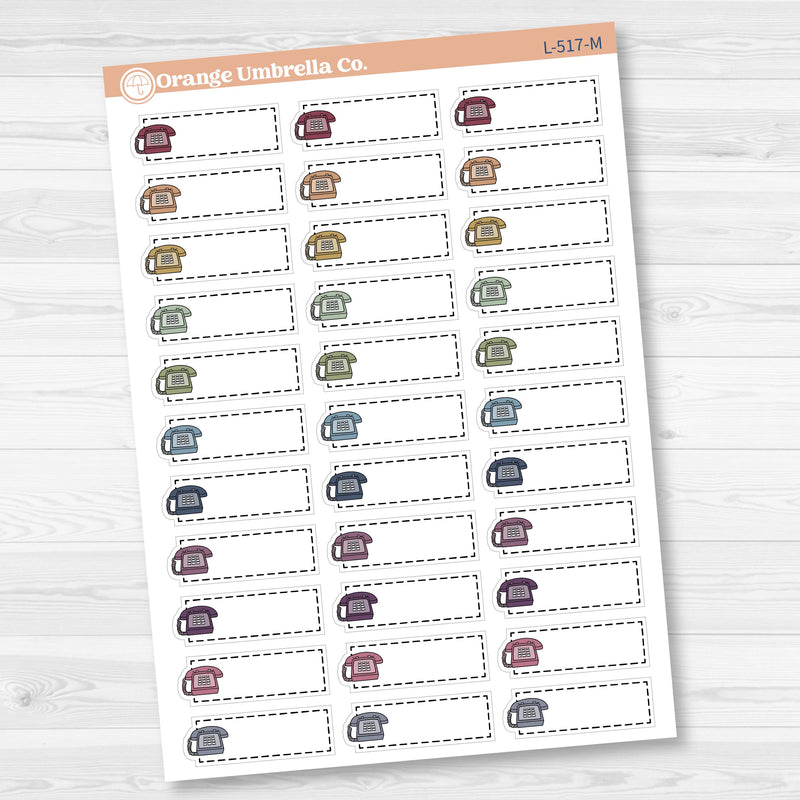 Phone/To Call Stitched Labels Planner Stickers | L-517