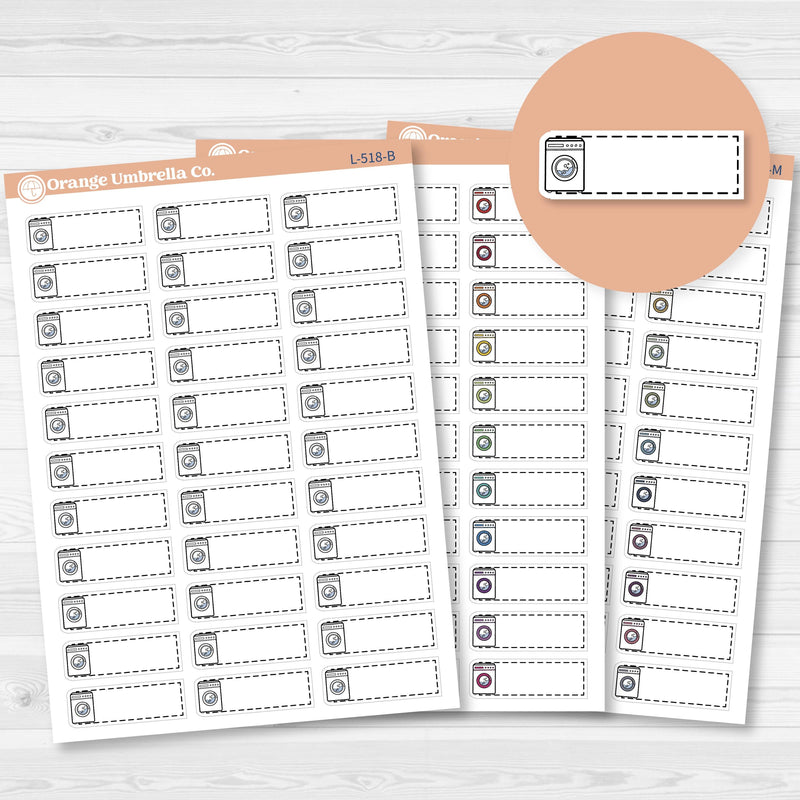 Laundry Stitched Labels Planner Stickers | L-518