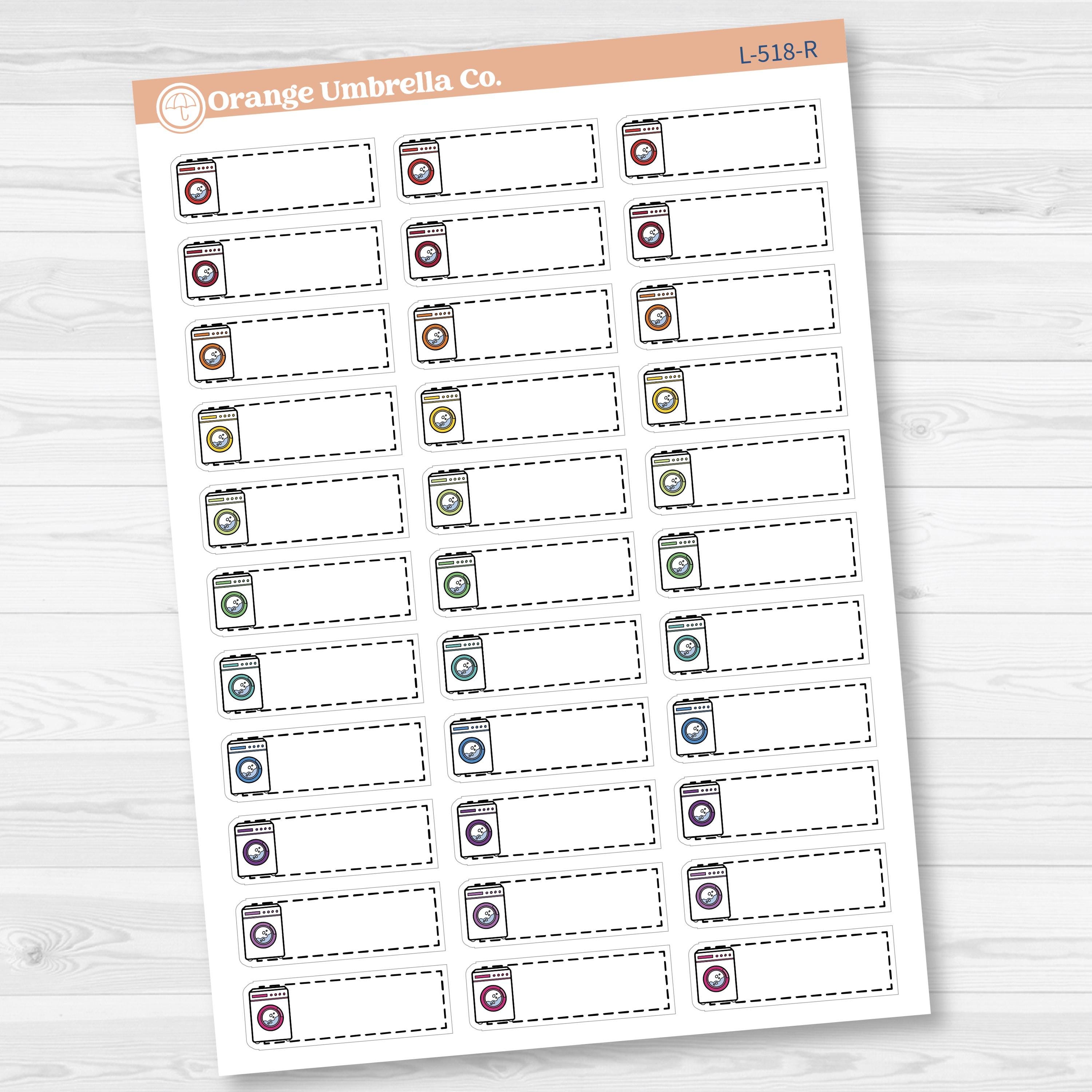 Laundry Stitched Labels Planner Stickers | L-518