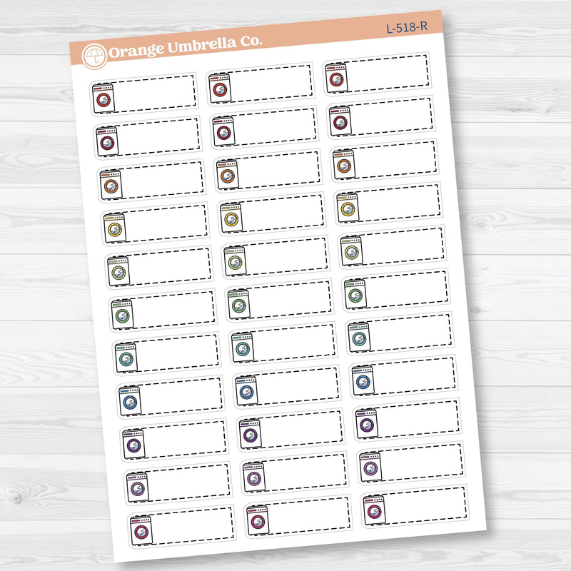 Laundry Stitched Labels Planner Stickers | L-518