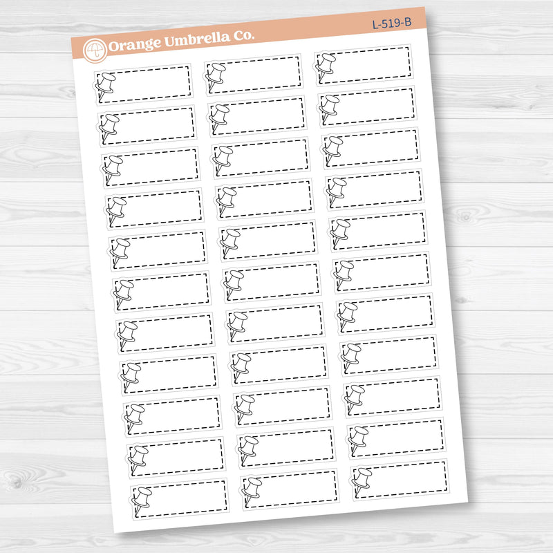 Thumbtack Important Stitched Labels Planner Stickers | L-519