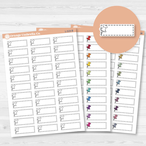 Thumbtack Important Stitched Labels Planner Stickers | L-519