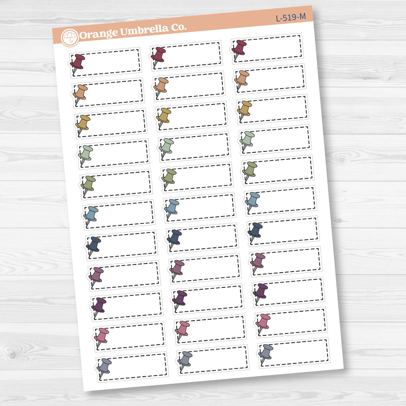 Thumbtack Important Stitched Labels Planner Stickers | L-519