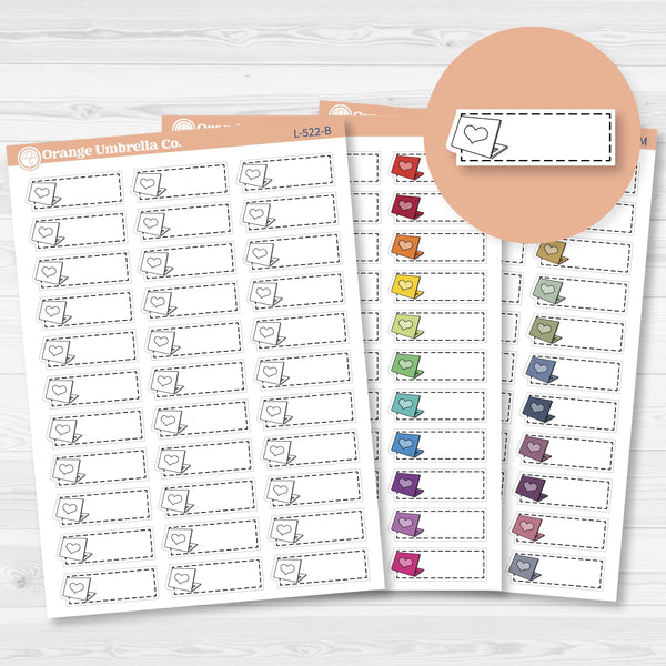 Computer Work Stitched Labels Planner Stickers | L-522