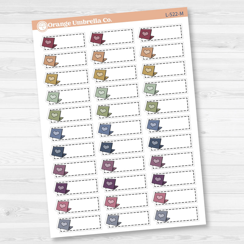 Computer Work Stitched Labels Planner Stickers | L-522