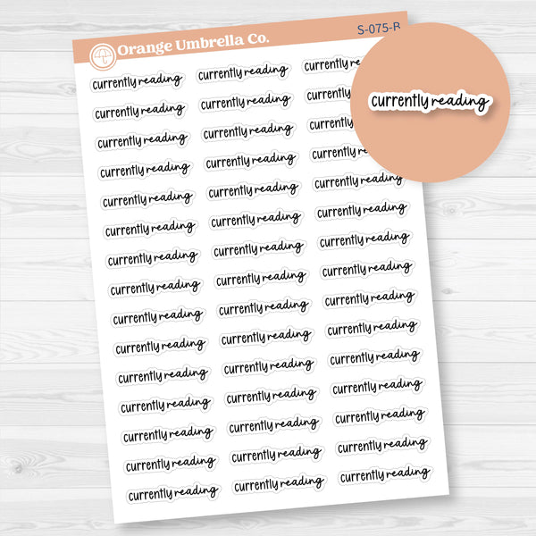 Currently Reading Planner Stickers | F17 | S-075-B