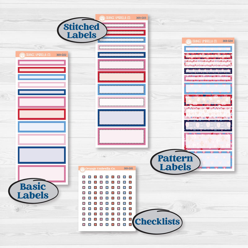 Valentine’s Day Heart Kit | A5 Compact Vertical Planner Kit Stickers for Erin Condren | Smitten | KIT-369-G