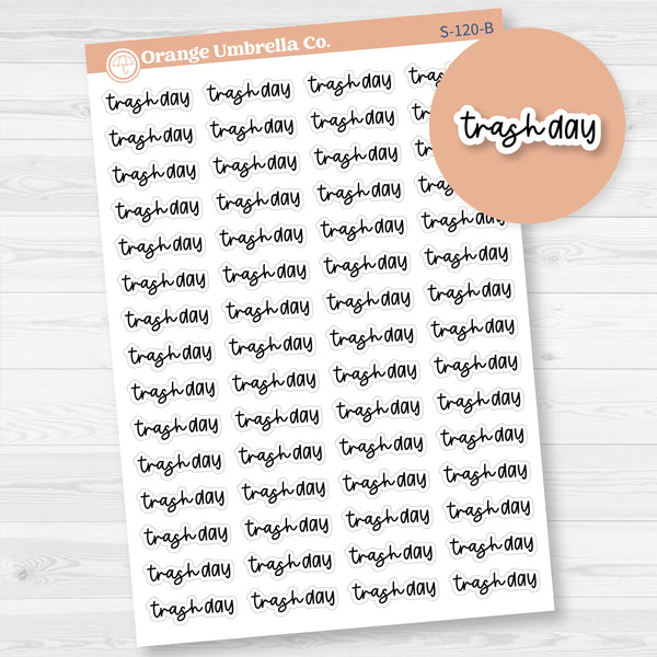 Trash Day Planner Stickers | F17 | S-120-B