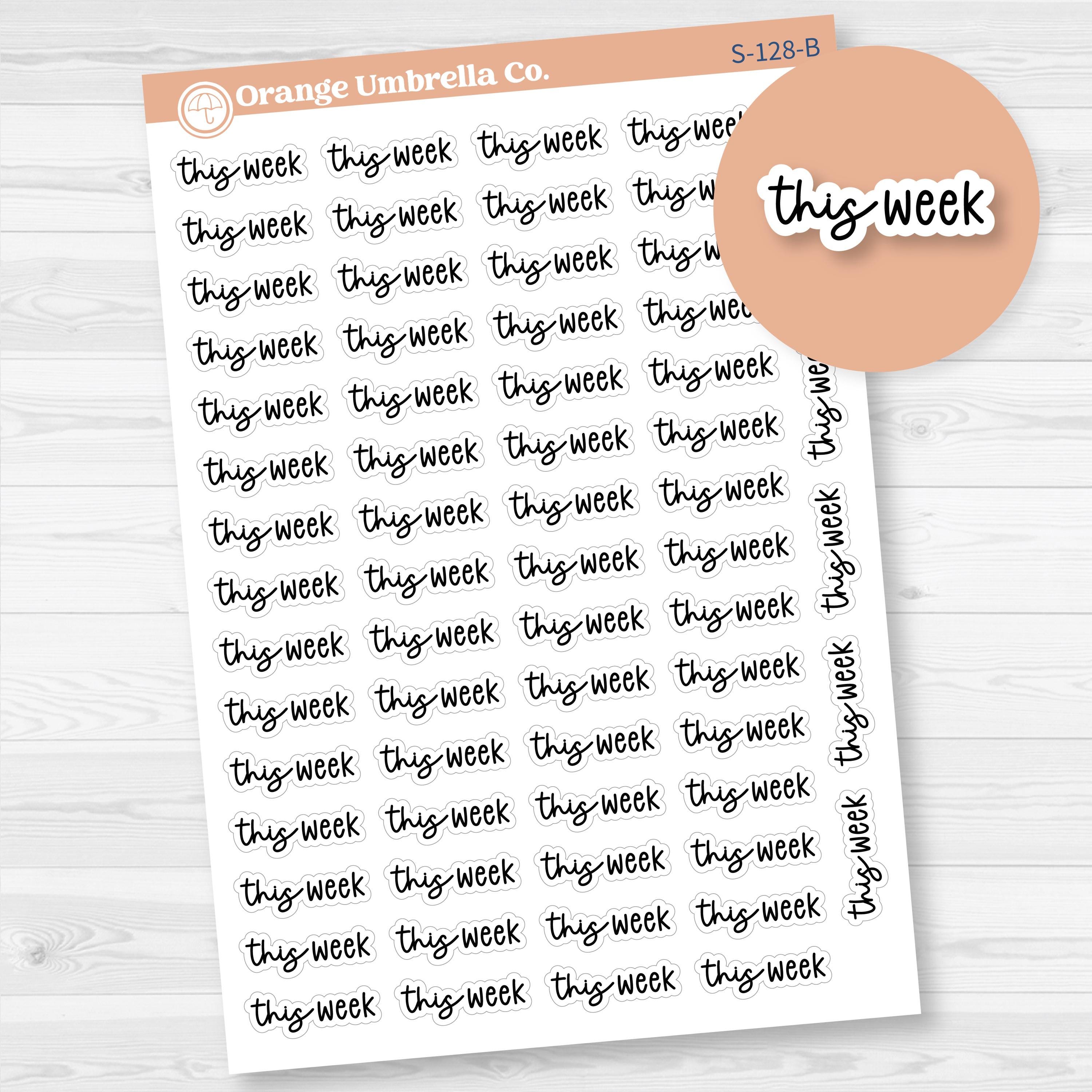 This Week Planner Stickers | F17 | S-128-B
