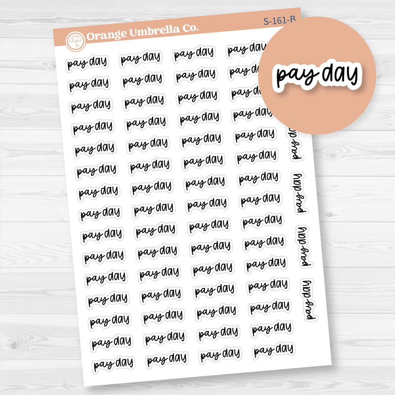 Payday Planner Stickers | F17 | S-161-B