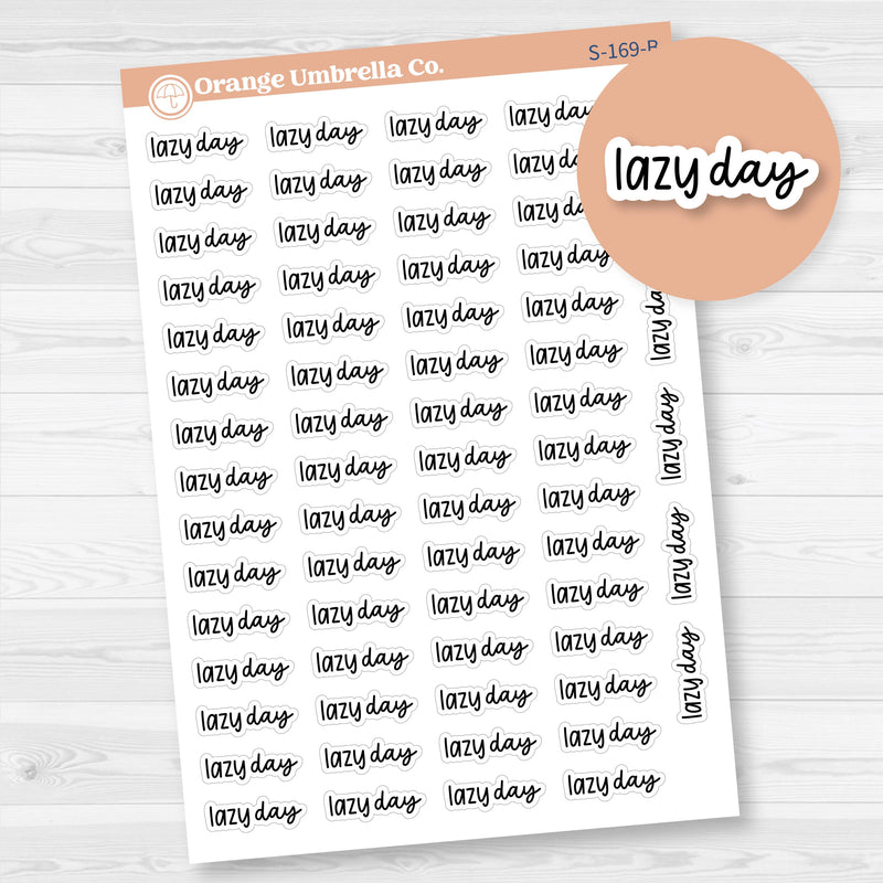 Lazy Day Planner Stickers | F17 | S-169-B