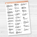 February Wacky Holidays Script Planner Stickers | F17 | E-322