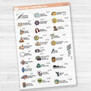 March Wacky Holidays Script Planner Stickers | F17 | E-324