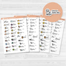 March Wacky Holidays Mini Script Planner Stickers | F17 | E-225