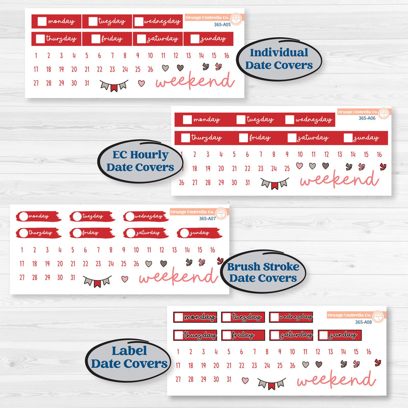 Valentine's Day Kit | Weekly Sticker Kit for Vertical Planners like Erin Condren | Special Delivery | KIT-365-A